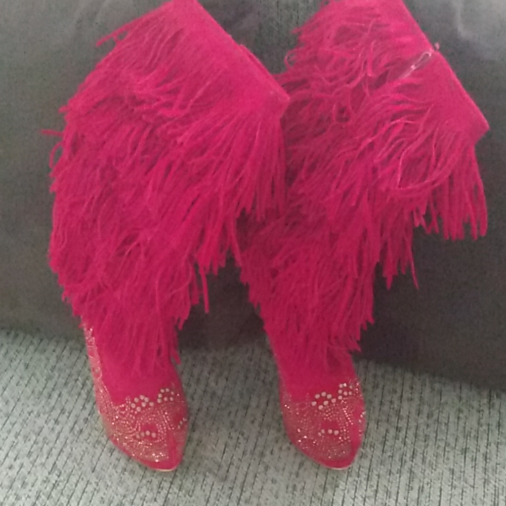 3/4 Cut Cherry Red Heel Boots